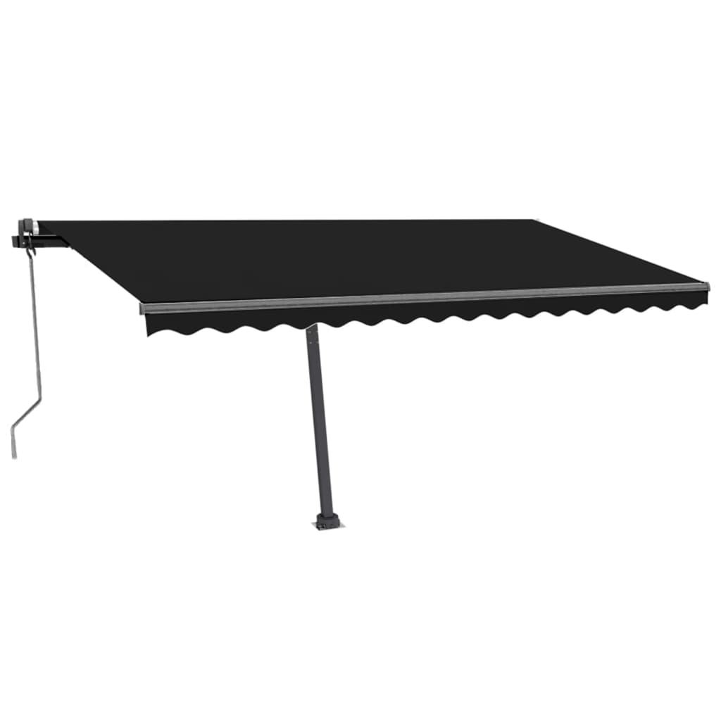 VidaXL Luifel automatisch met LED en windsensor 450x300 cm antraciet