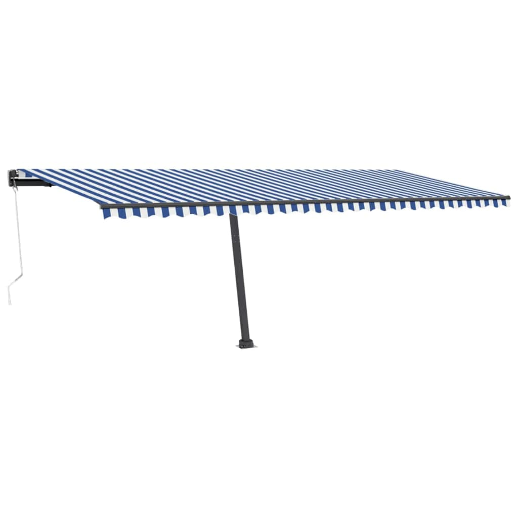 VidaXL Luifel vrijstaand automatisch 600x300 cm blauw en wit