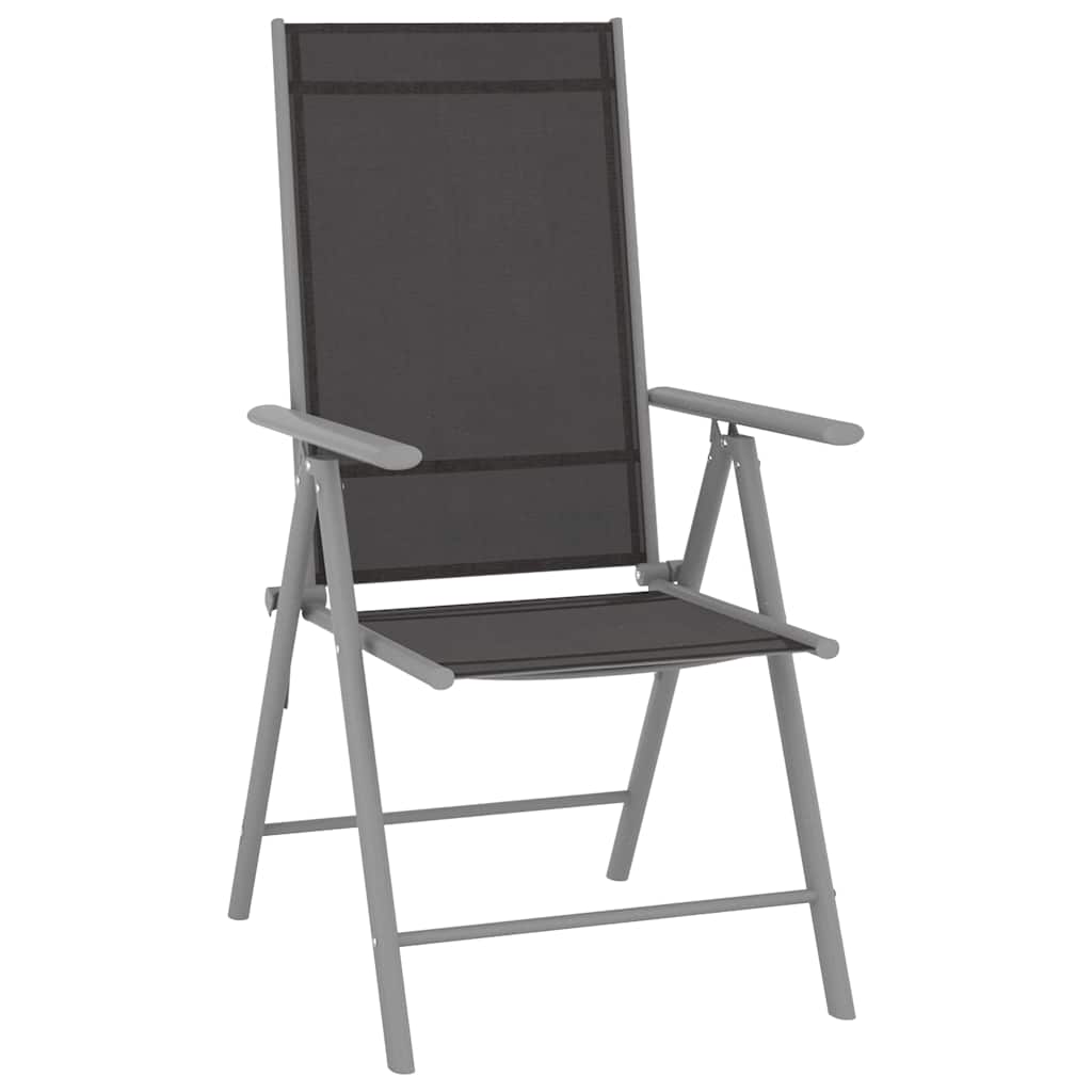 Vidaxl 5-delige tuinset aluminium en textileen zilverkleurig