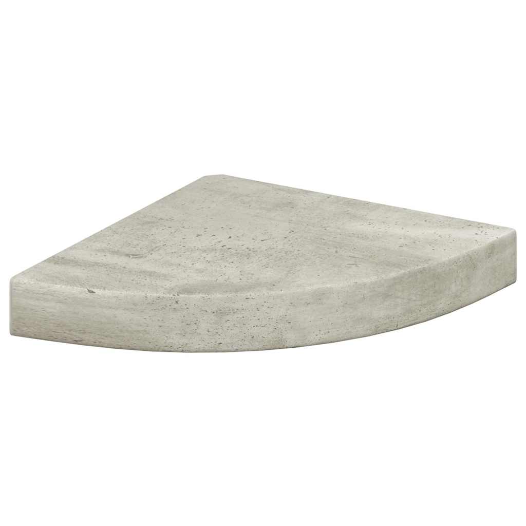 Vidaxl hoekwandschap 25x25x3,8 cm mdf betongrijs