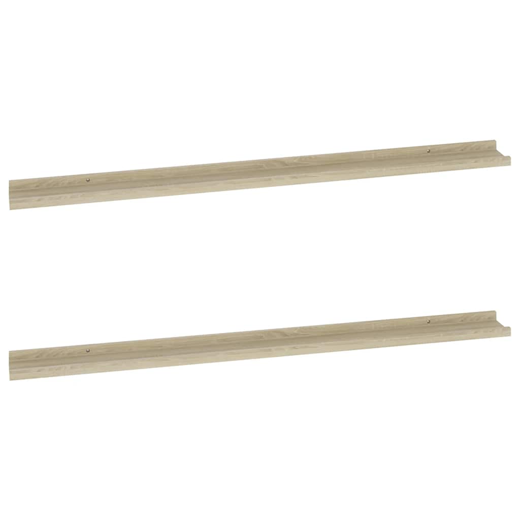 Vidaxl wandschappen 2 st 115x9x3 cm sonoma eikenkleurig
