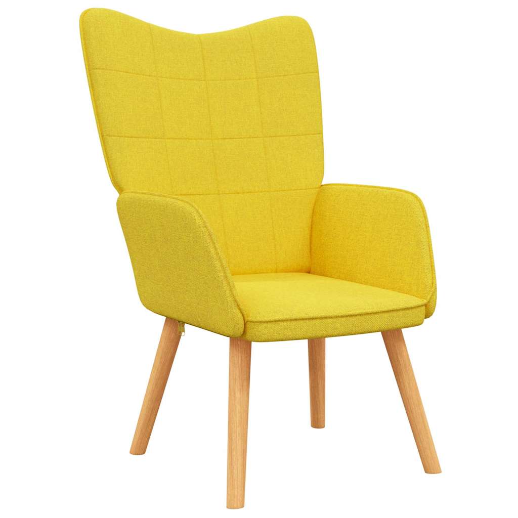 Vidaxl relaxstoel stof mosterdgeel