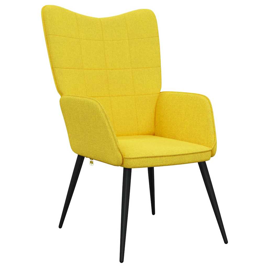 Vidaxl relaxstoel stof mosterdgeel