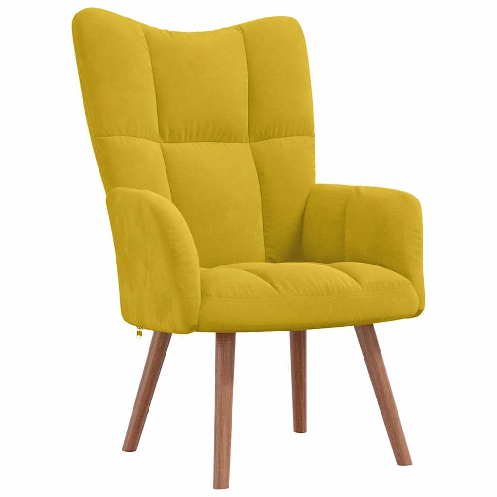 Vidaxl relaxstoel fluweel mosterdgeel