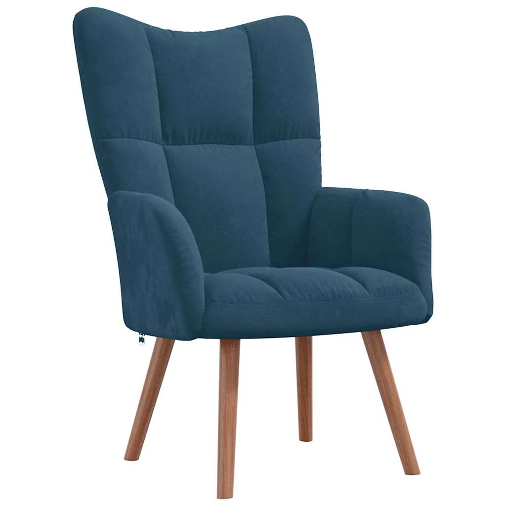 Vidaxl relaxstoel fluweel blauw