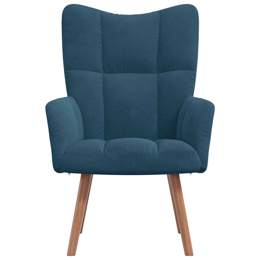 Vidaxl relaxstoel fluweel blauw