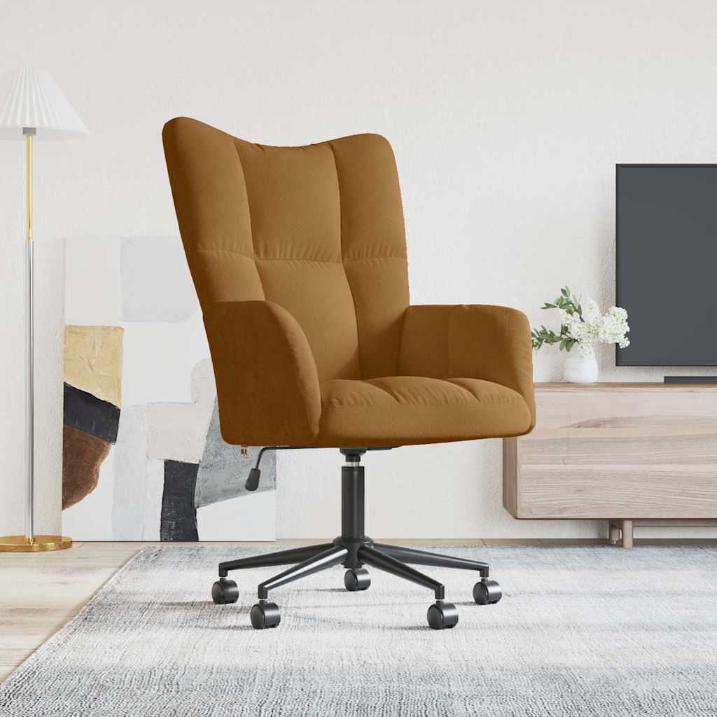Vidaxl relaxstoel fluweel bruin