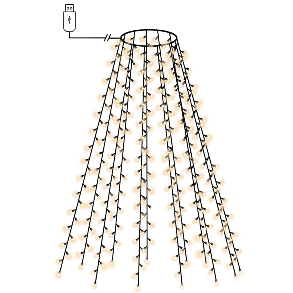 Vidaxl kerstboomverlichting met 210 led's koudwit net 210 cm
