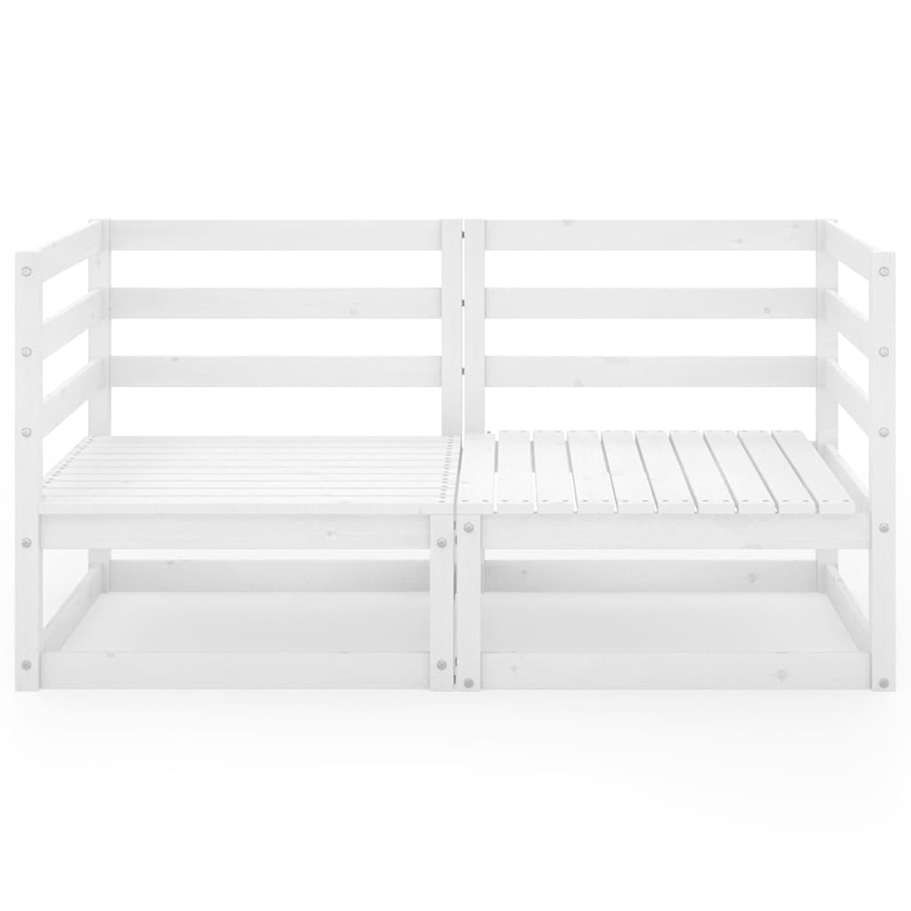 Vidaxl tuinbank 2-zits massief grenenhout wit