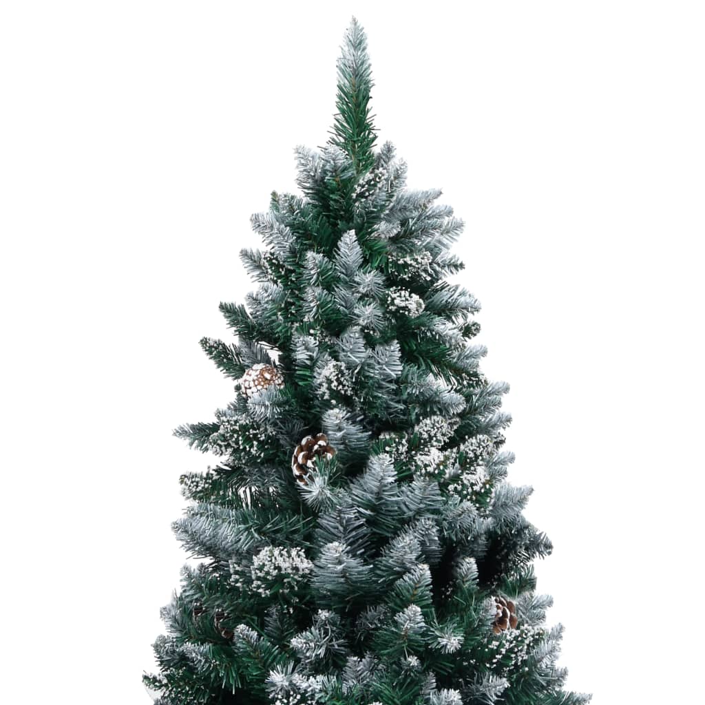 VidaXL Kunstkerstboom met verlichting kerstballen dennenappels 180 cm