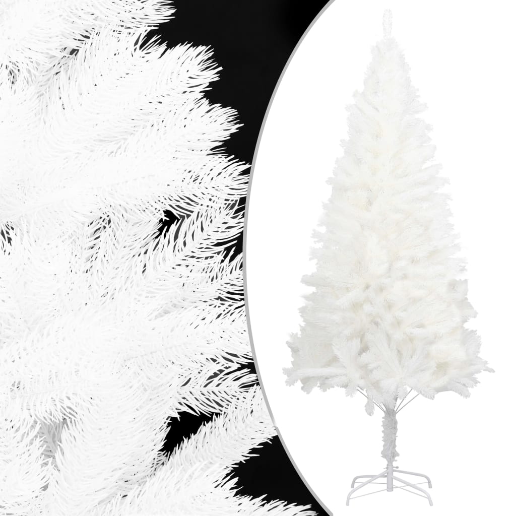 VidaXL Kunstkerstboom met verlichting en kerstballen 150 cm PVC wit