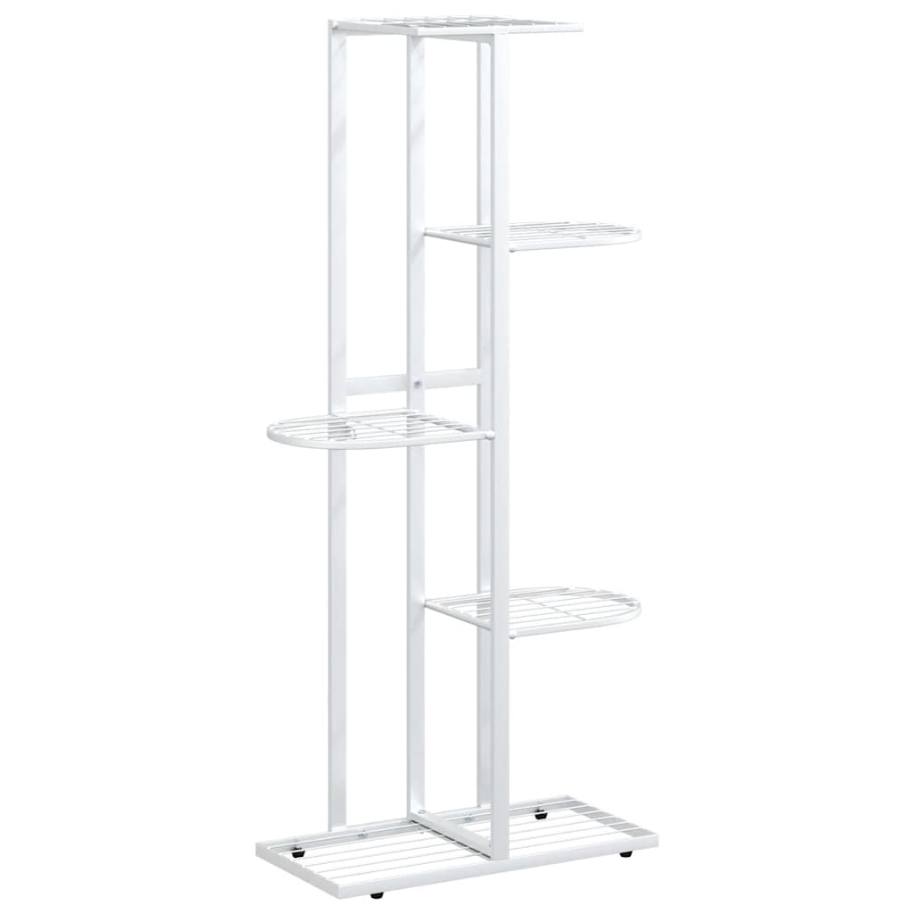 Vidaxl bloemenstandaard met 5 lagen 43x22x98 cm metaal wit