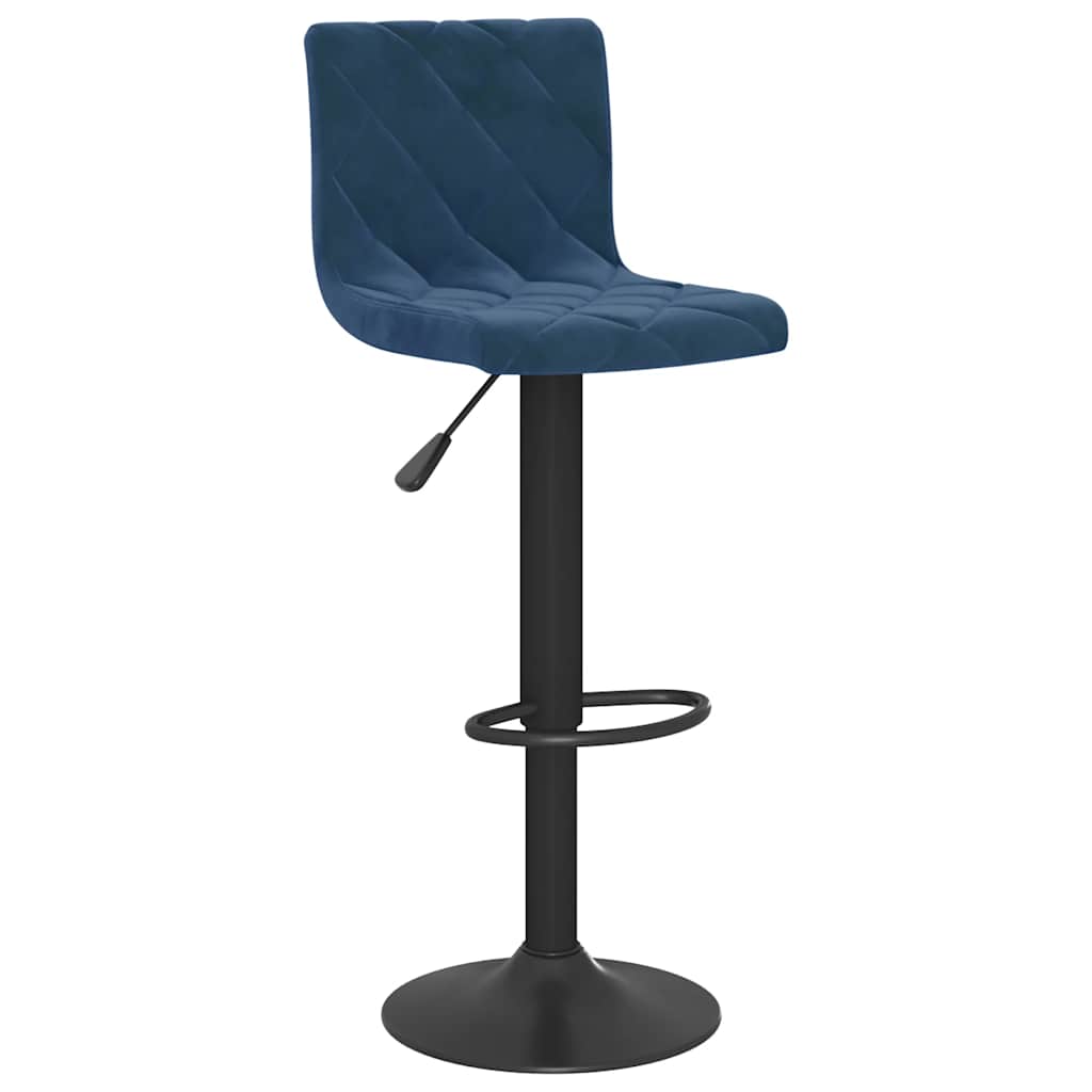 Vidaxl barkrukken 2 st fluweel blauw
