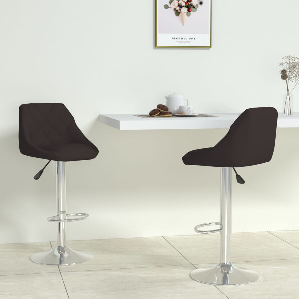 Vidaxl barstoelen 2 st kunstleer zwart