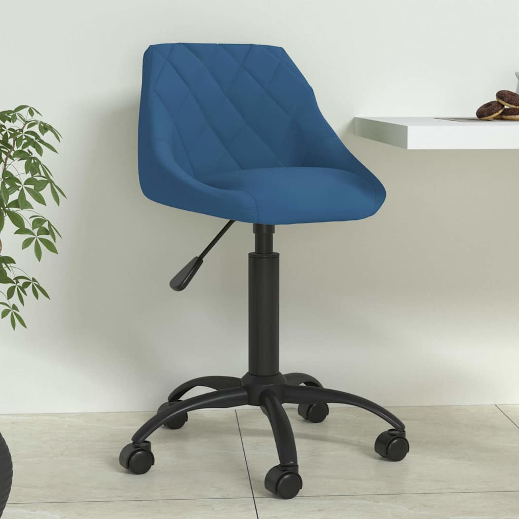 Vidaxl eetkamerstoel fluweel blauw