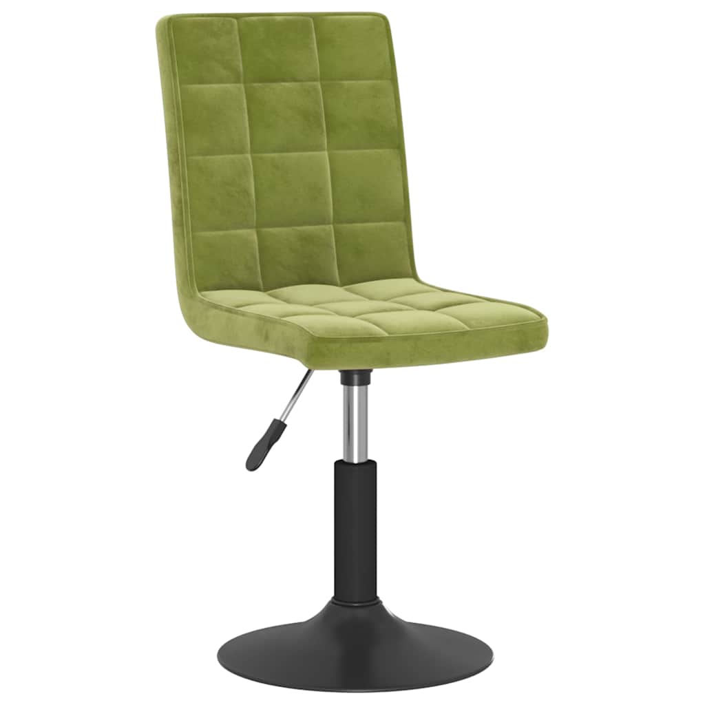 Vidaxl eetkamerstoelen draaibaar 2 st fluweel lichtgroen