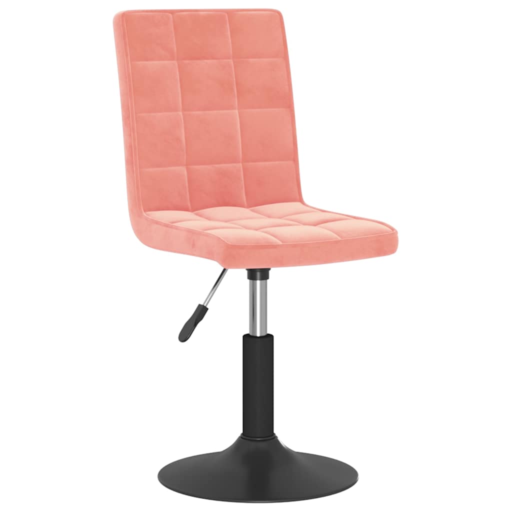 Vidaxl eetkamerstoelen draaibaar 2 st fluweel roze