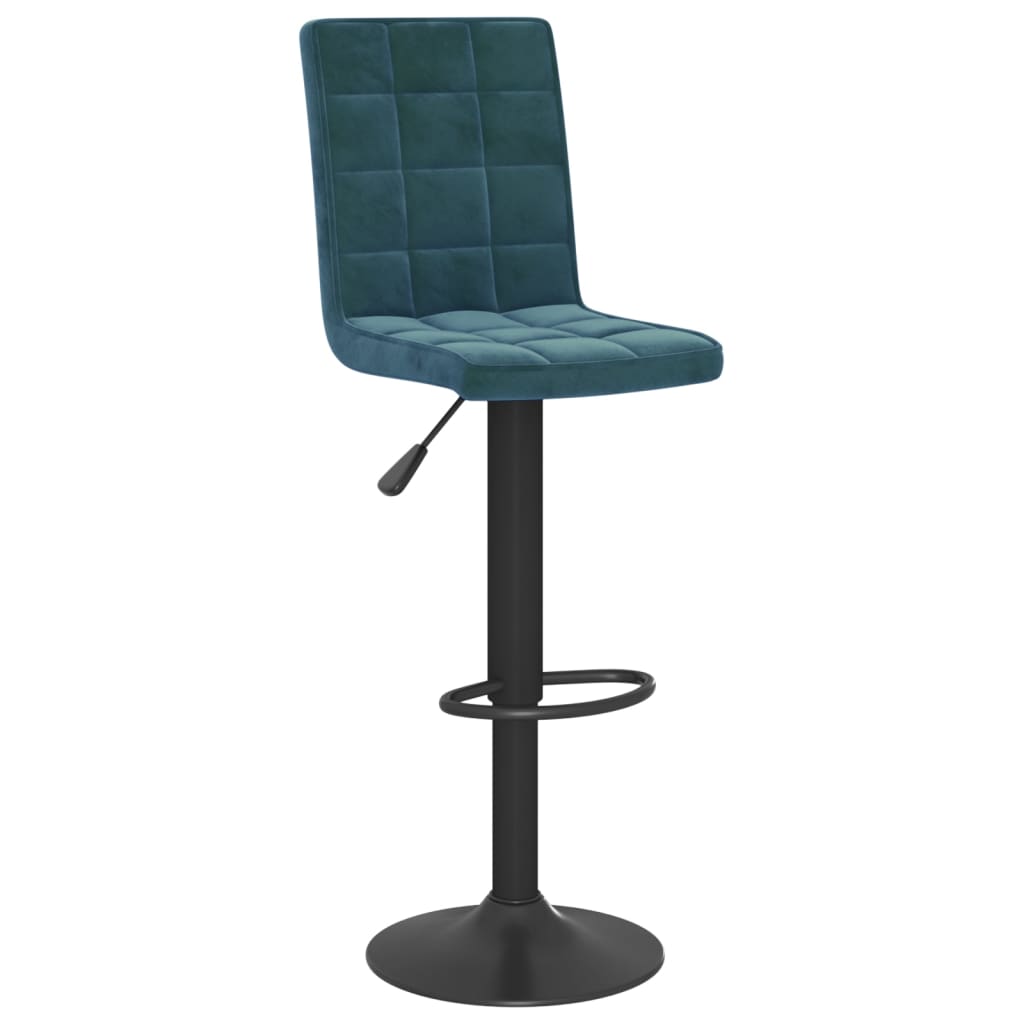 Vidaxl barkrukken 2 st fluweel blauw