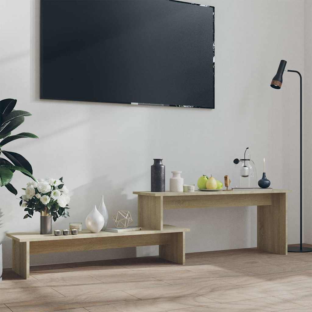 Vidaxl tv-meubel 180x30x43 cm bewerkt hout sonoma eikenkleurig