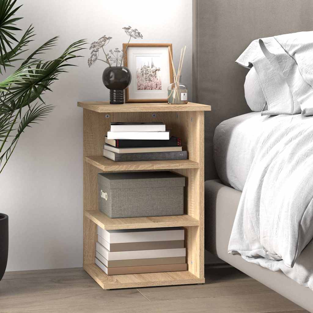 Vidaxl bijzetkast 35x35x55 cm bewerkt hout sonoma eikenkleurig