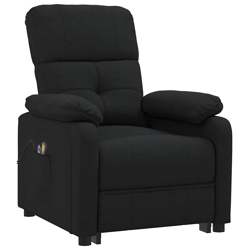 Vidaxl massagestoel elektrisch stof zwart