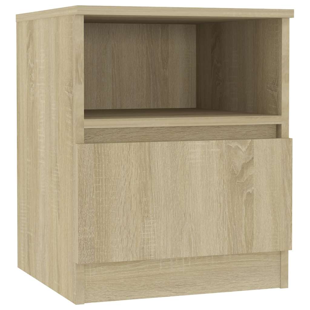 Vidaxl nachtkastjes 2 st 40x40x50 cm bewerkt hout sonoma eikenkleurig