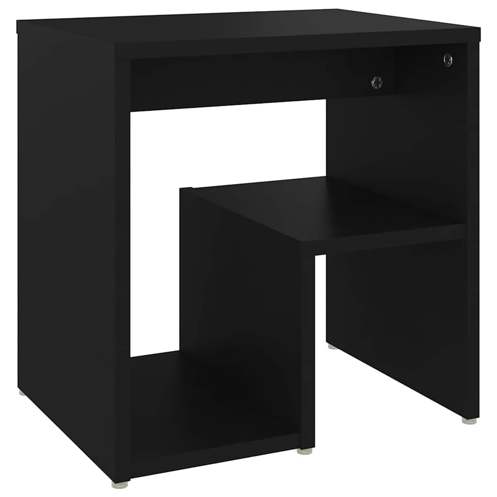 Vidaxl nachtkastje 40x30x40 cm bewerkt hout zwart