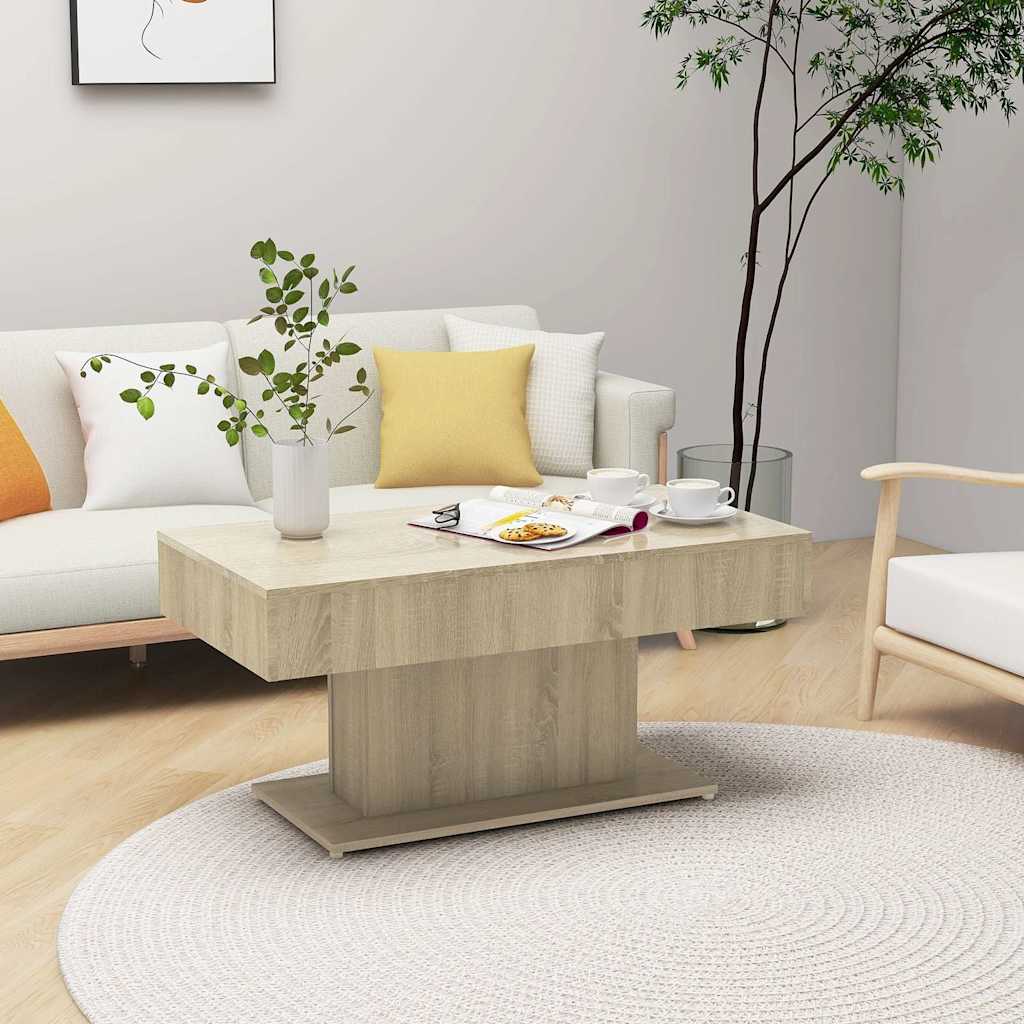 Vidaxl salontafel 96x50x45 cm bewerkt hout sonoma eikenkleurig