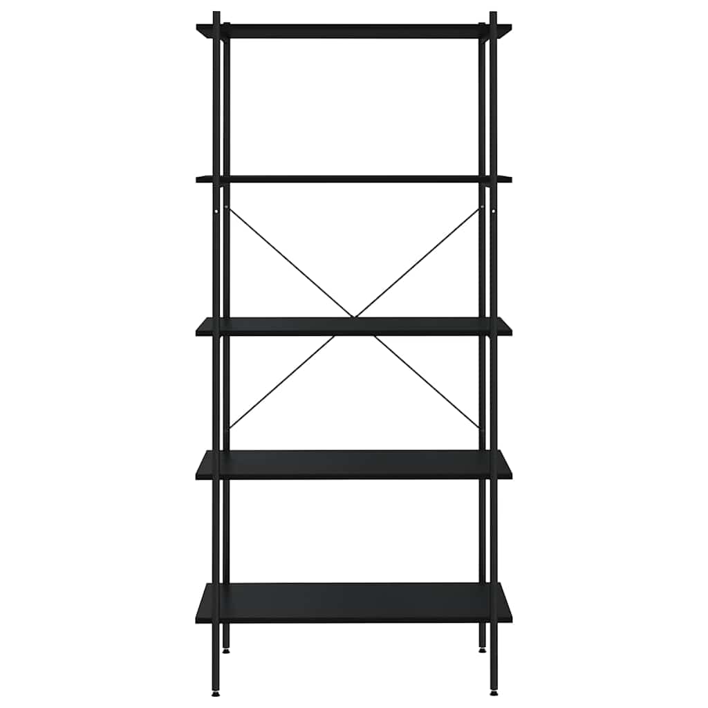 Vidaxl opbergrek 5-laags 80x40x163 cm zwart