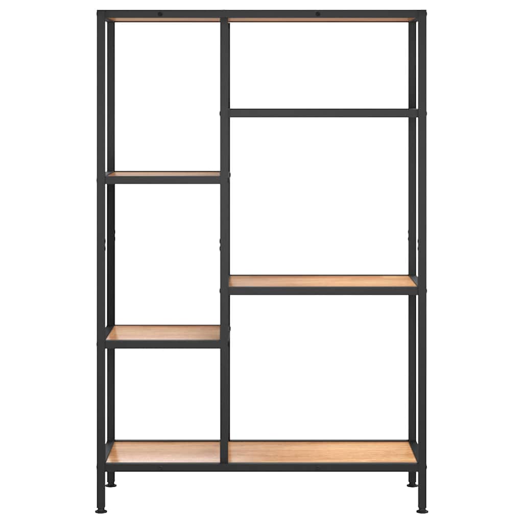 Vidaxl boekenkast 80x30x120 cm staal en bewerkt hout