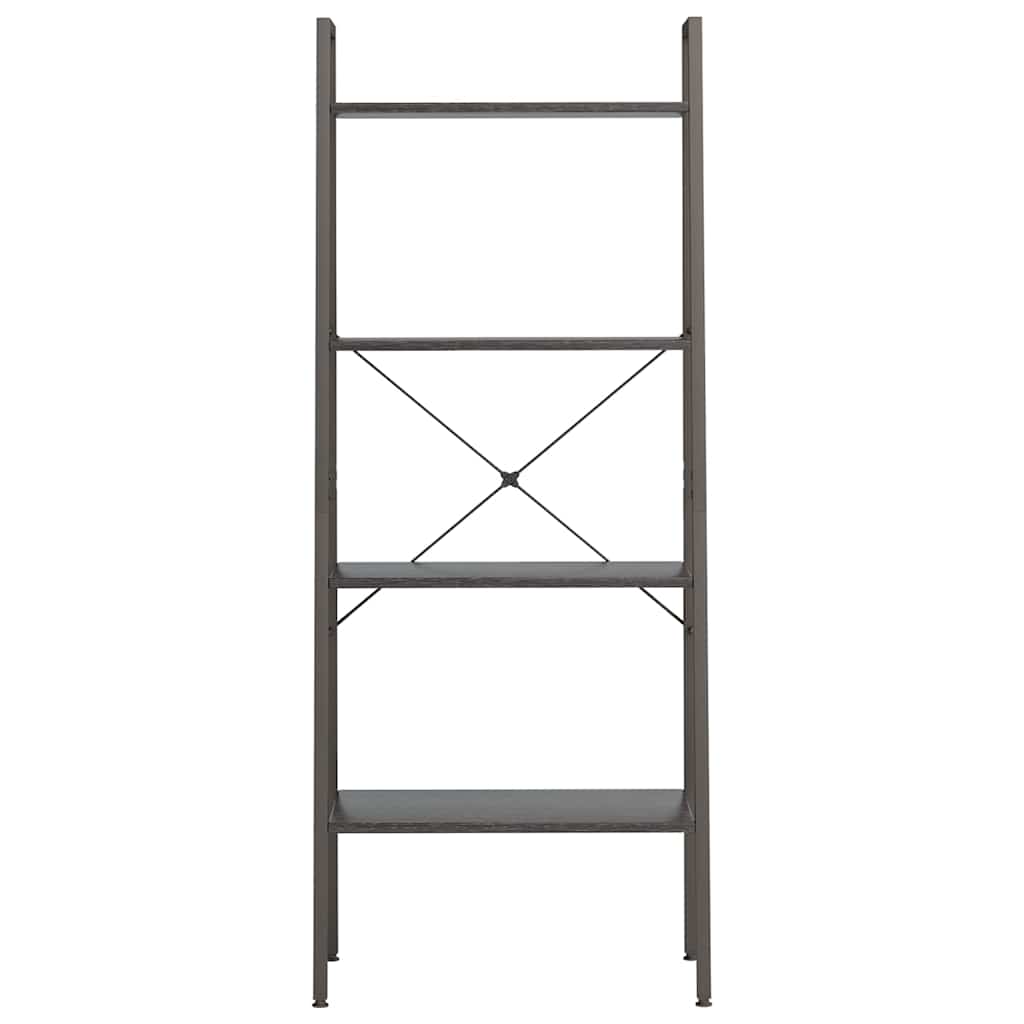 Vidaxl opbergmeubel met 4 schappen 56x35x140 cm zwart
