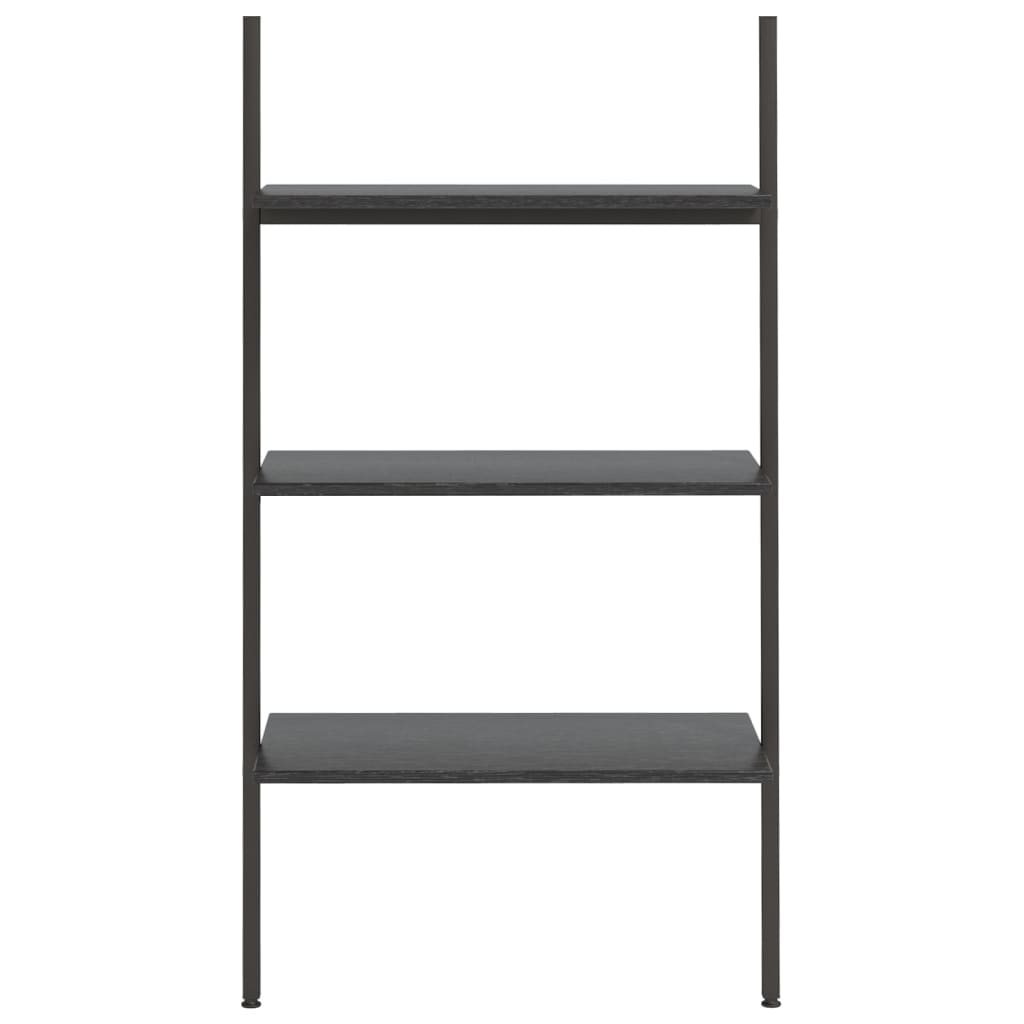 Vidaxl ladderrek met 3 schappen 64x34x116 cm zwart