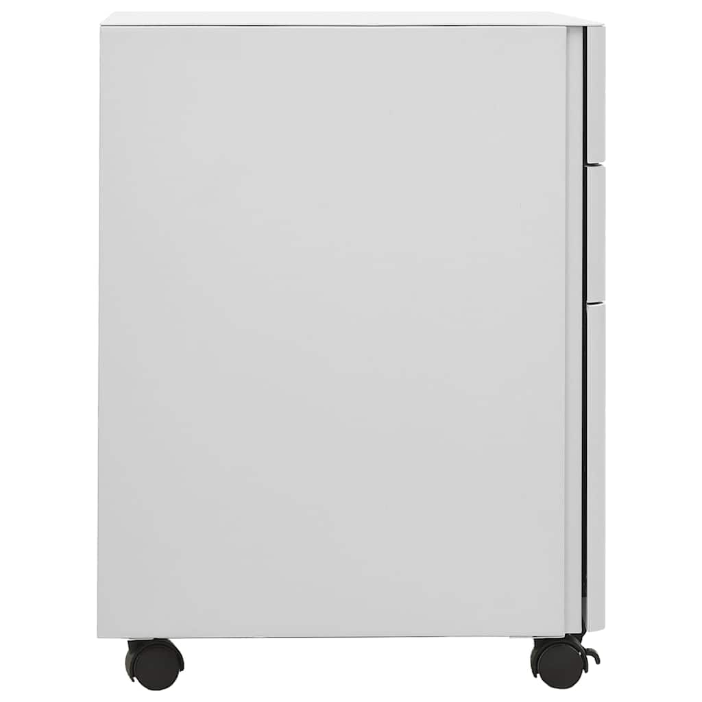 Vidaxl ladeblok verrijdbaar 30x45x59 cm staal lichtgrijs