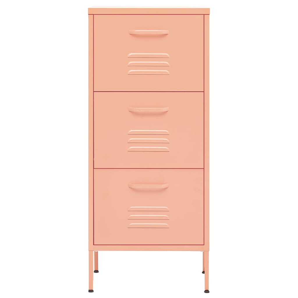 Vidaxl opbergkast 42,5x35x101,5 cm staal roze