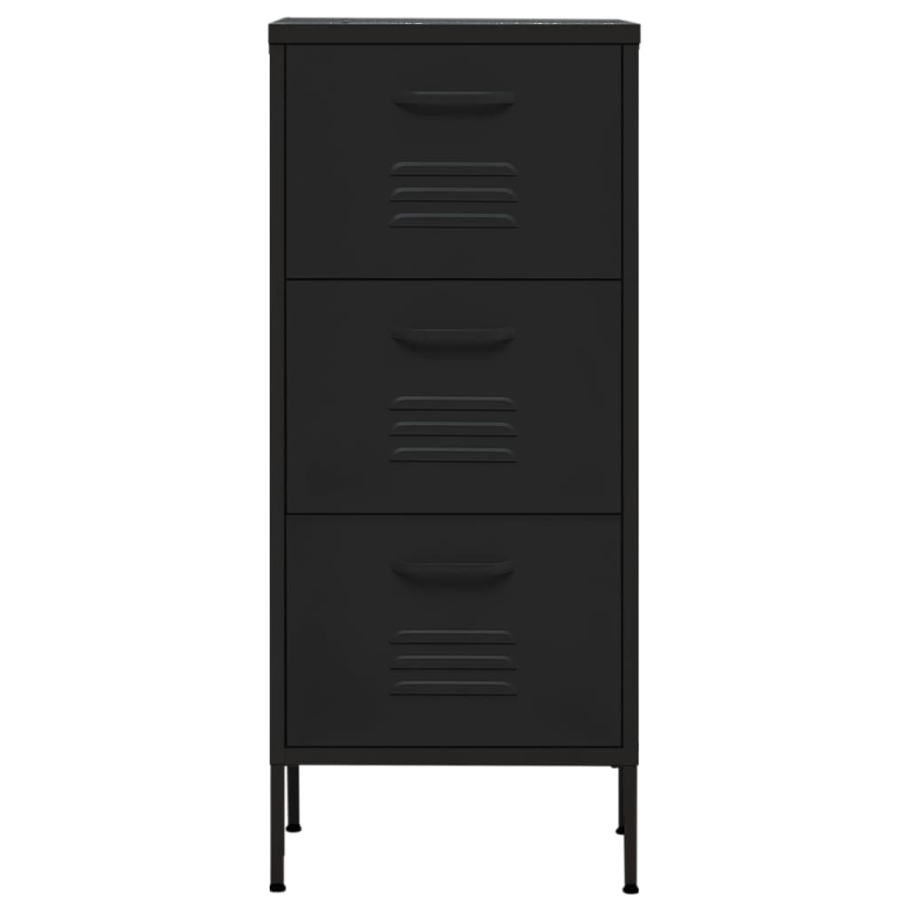 Vidaxl opbergkast 42,5x35x101,5 cm staal zwart