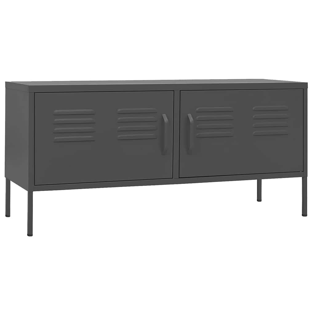 Vidaxl tv-meubel 105x35x50 cm staal antracietkleurig