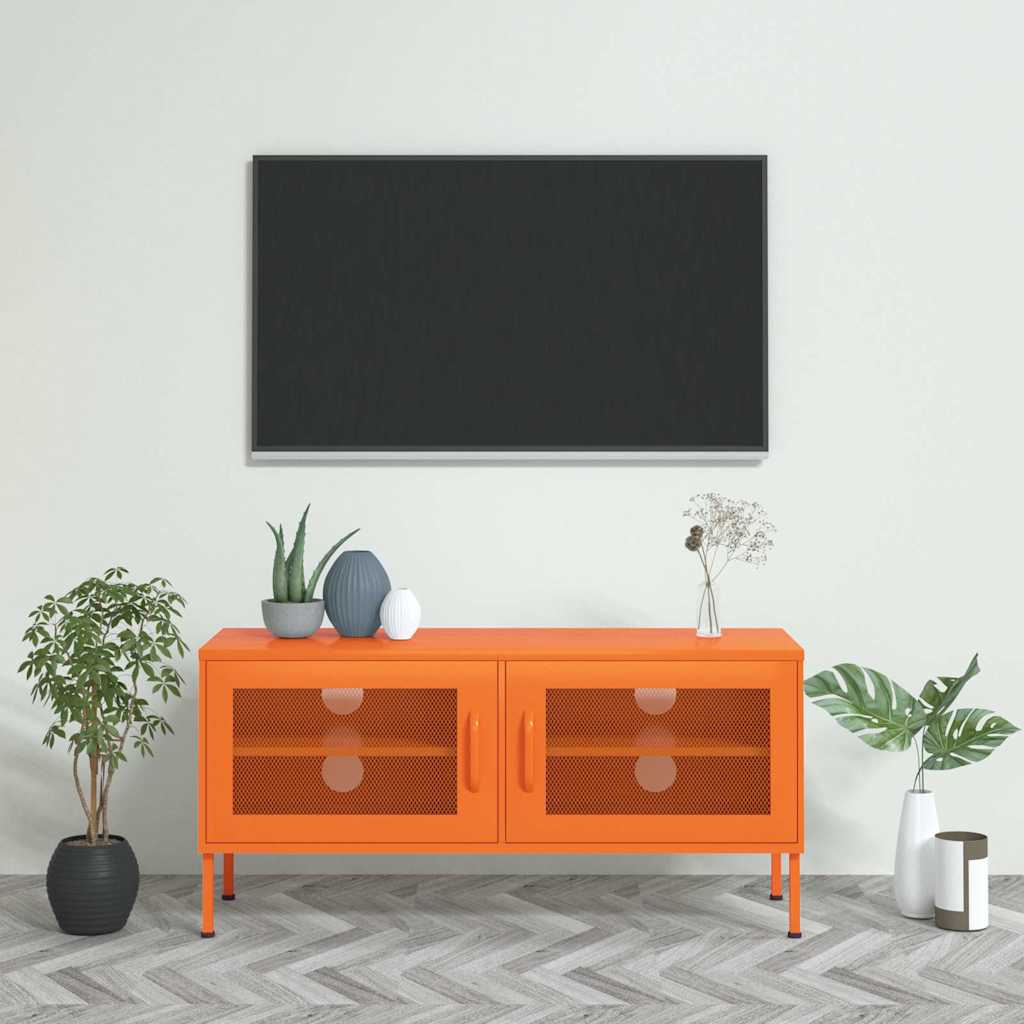 Vidaxl tv-meubel 105x35x50 cm staal oranje