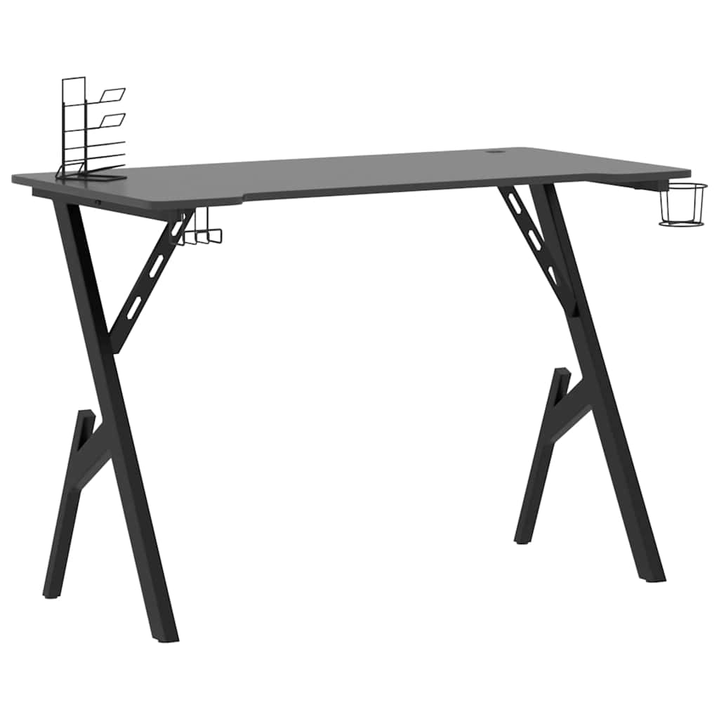 Vidaxl gamingbureau met y-vormige poten 110x60x75 cm zwart
