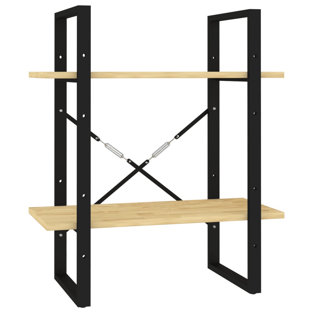 Vidaxl boekenkast met 2 schappen 60x30x70 cm massief grenenhout