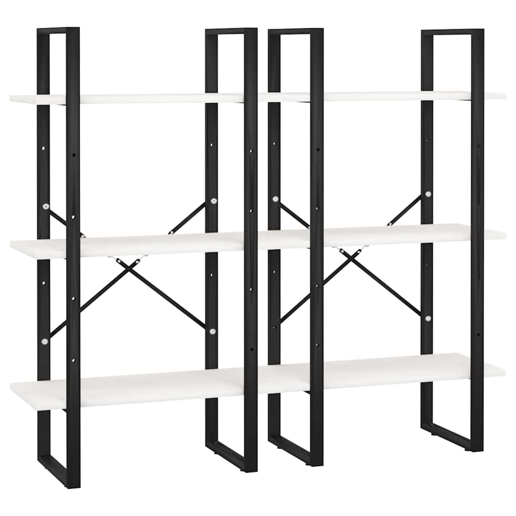 Vidaxl opbergrek 60x30x210 cm massief grenenhout wit
