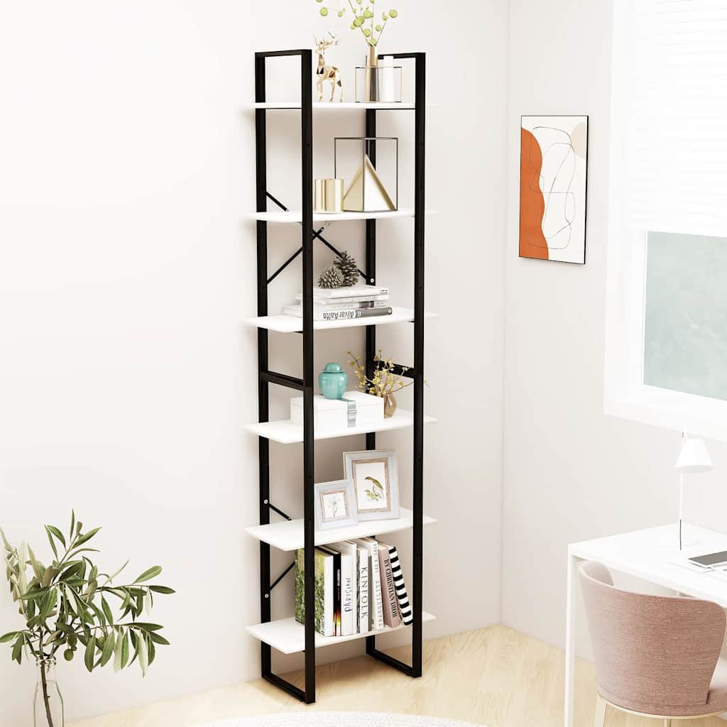 Vidaxl opbergrek 60x30x210 cm massief grenenhout wit