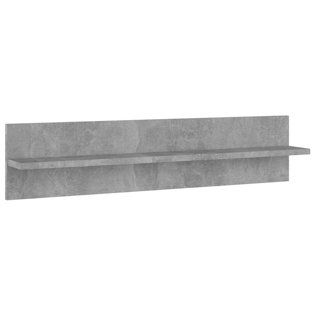 Vidaxl wandschappen 2 st 80x11,5x18 cm bewerkt hout betongrijs