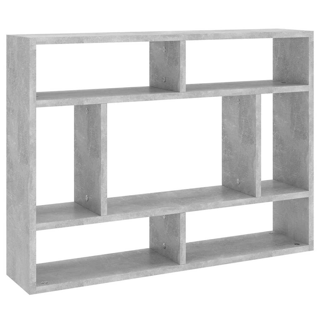 Vidaxl wandschap 75x16x55 cm bewerkt hout betongrijs