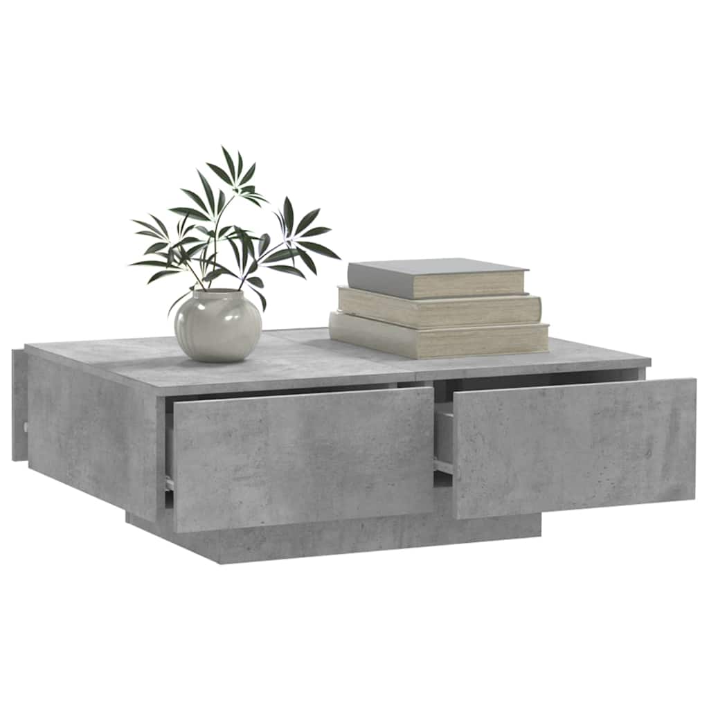 Vidaxl salontafel 90x60x31 cm bewerkt hout betongrijs