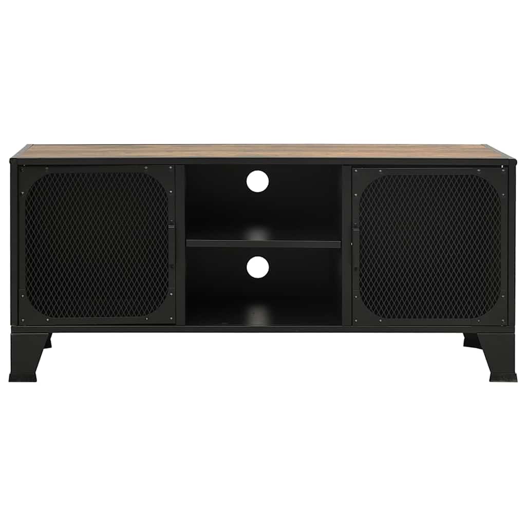 Vidaxl tv-meubel 105x36x47 cm metaal en mdf rustiek bruin