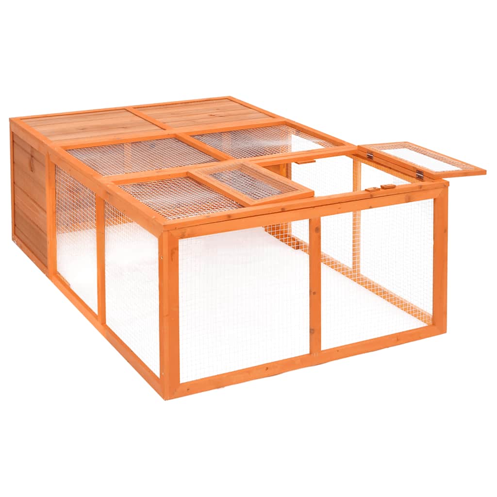 Vidaxl dierenhok voor buiten 150x100x50 cm massief vurenhout