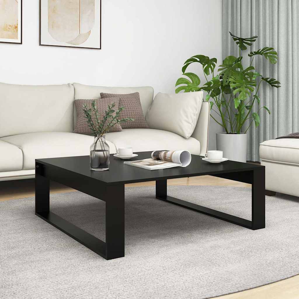 Vidaxl salontafel 100x100x35 cm bewerkt hout zwart