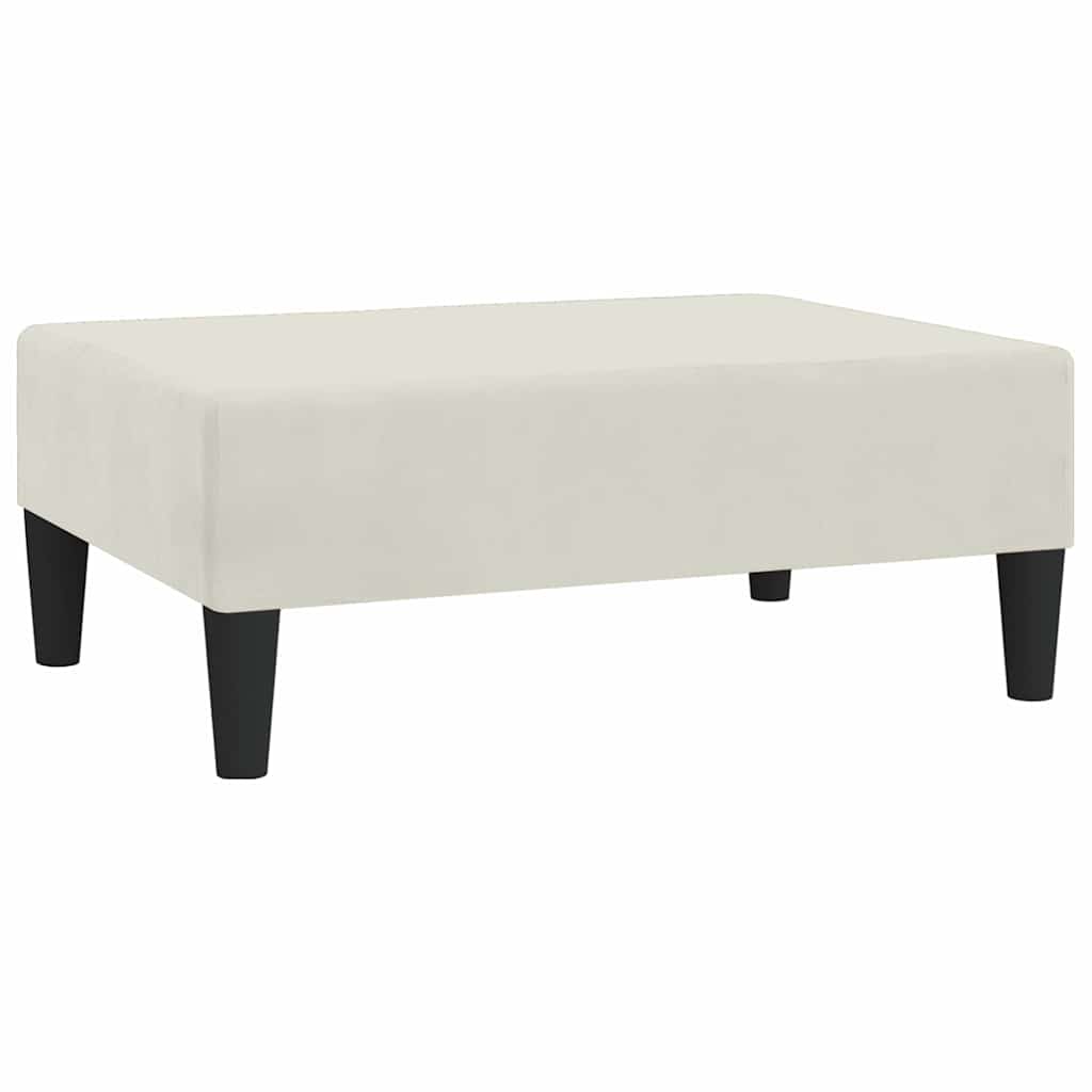 Vidaxl voetenbank 78x56x32 cm fluweel crèmekleurig