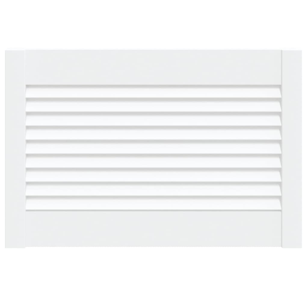 Vidaxl kastdeur met lamellen 39,5x59,4 cm massief grenenhout wit