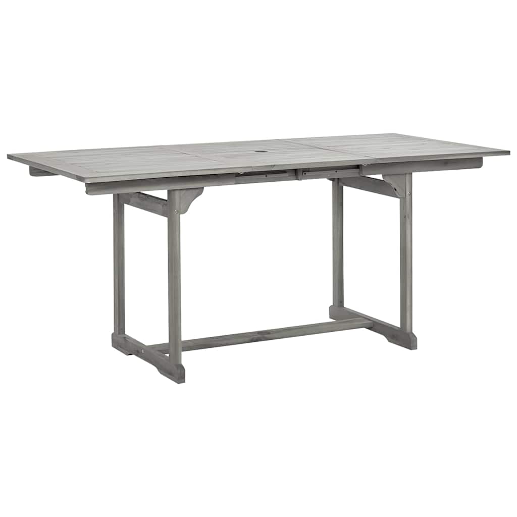 Vidaxl tuintafel (120-170)x80x75 cm massief acaciahout